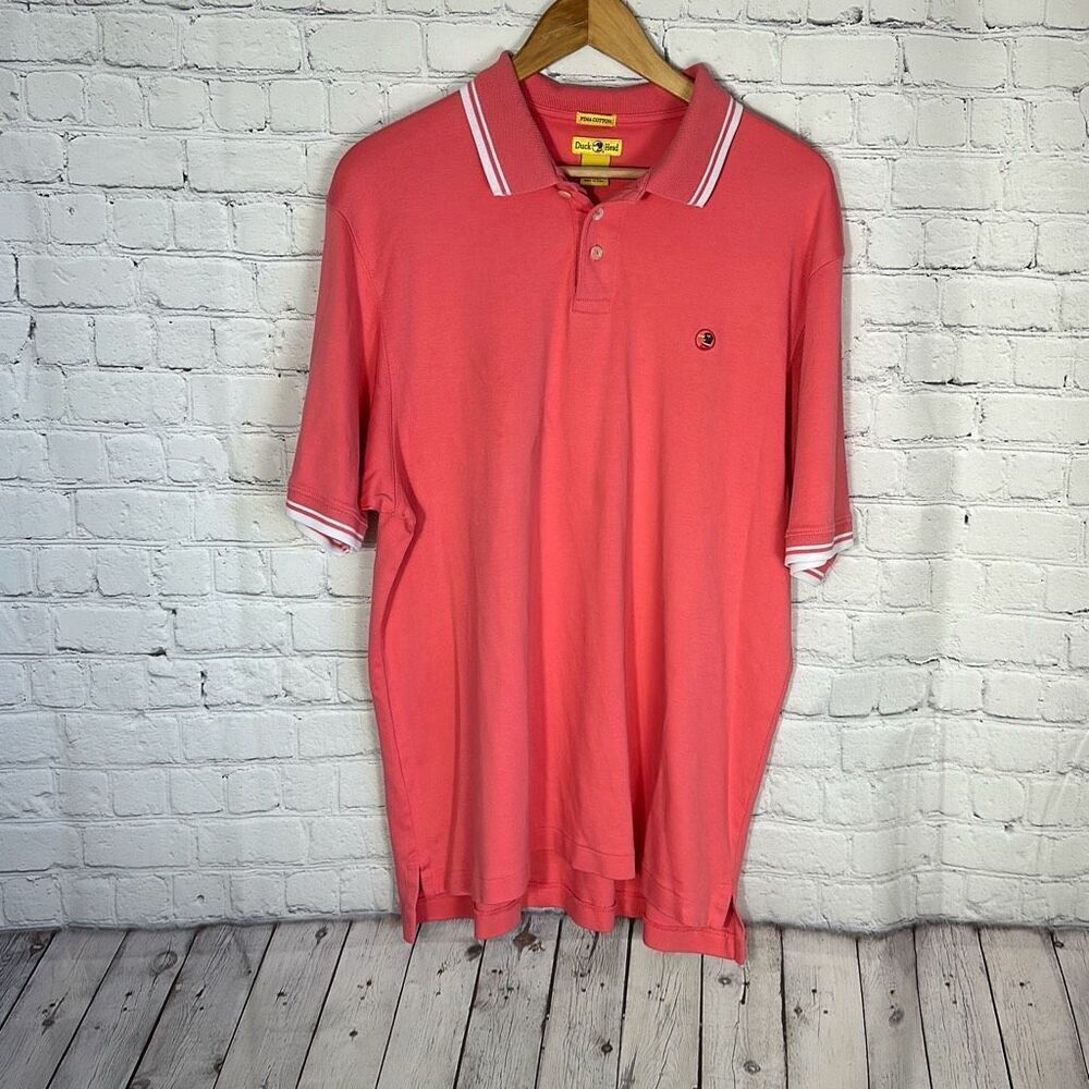 Duck Head Mens Pink Pima Cotton Polo shirt size‎ L Large